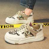 Lässige weiße flache Sommer-Sneakers für Herren